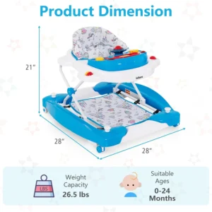 Alternative view of Andadera 5 en 1 ajustable con musica para bebés marca INFANS