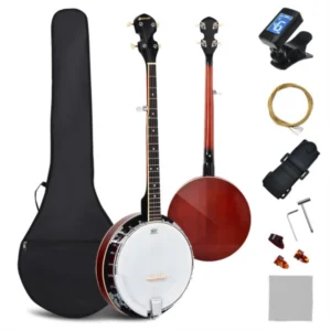 Banjo de 5 Cuerdas en Tono Clásico: Ideal para Country, Folk, Bluegrass y Rock -Ergode