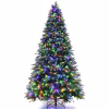 Árbol de Navidad preiluminado de 9 pies con luces LED multicolor - Costway