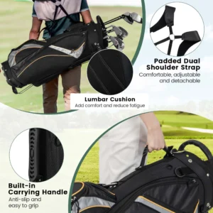 Alternative view of Bolsa para palos de golf portátil de 8 vías marca Costway