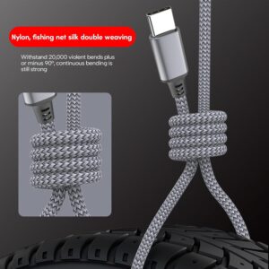 Alternative view of Cable para cargador de carga rápida USB C a USB C de 60W- NEBRO