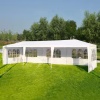 Carpa blanca de 10 x 30 pies con paredes marca Costway