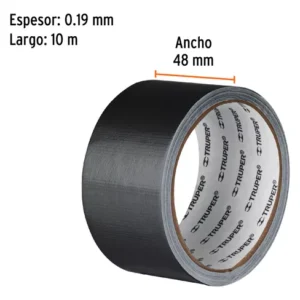 Alternative view of Cinta negra para ducto 10m x 48mm con espesor de 0.19mm - Truper
