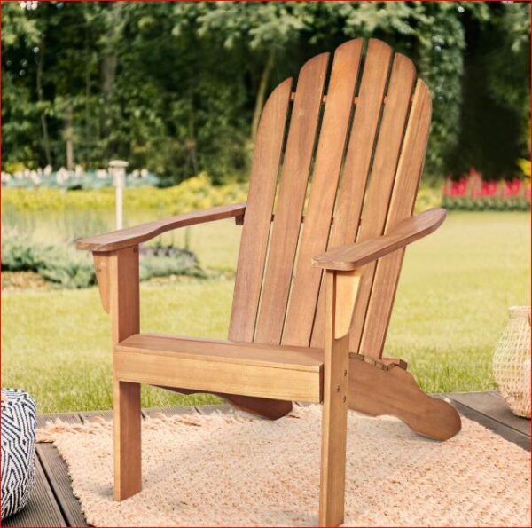 Silla de madera de acacia para patio marca Costway
