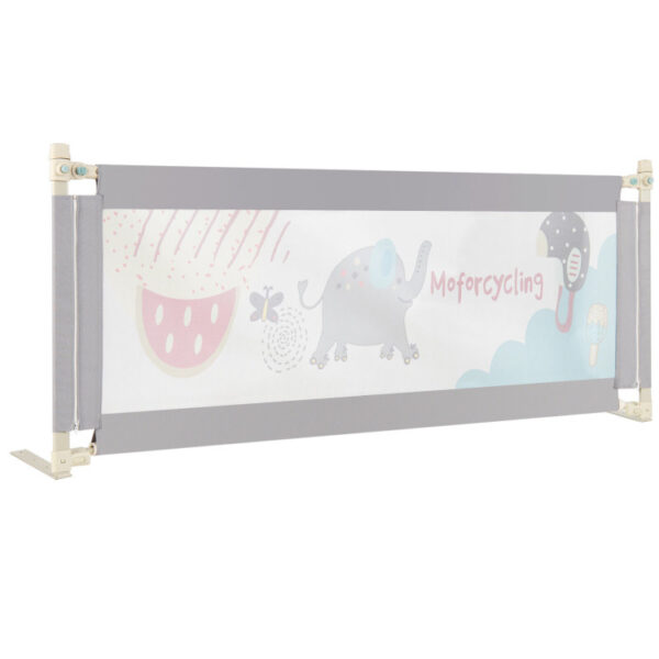 Barandal protector para cama de elevación vertical con cerradura para niños -Costway