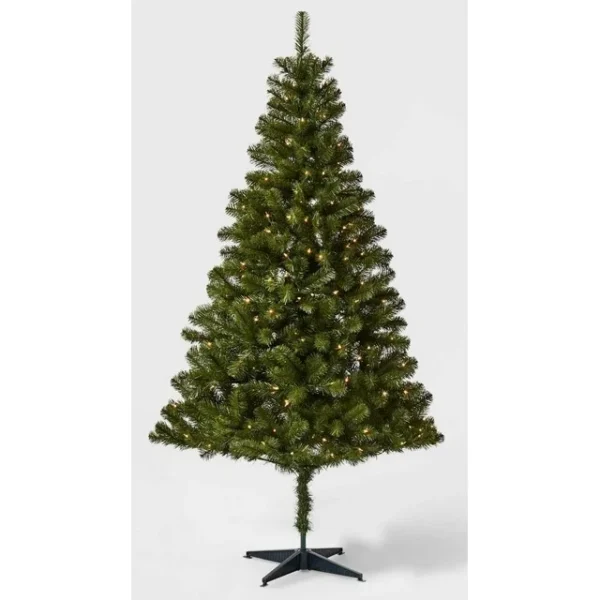 Árbol de Navidad Alberta Preiluminado de 6.5 pies con luces calidas - Wondershop