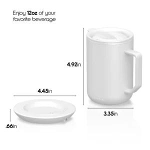 Alternative view of Taza de Café de Acero Inoxidable con Tapa y calentador de 12 Oz - ionMug