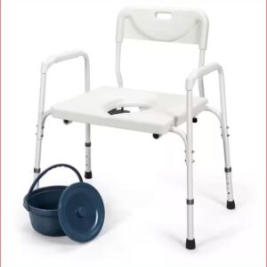 Silla de inodoro / auxiliar portátil 3 en 1 de 86 x 53 cm
