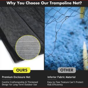Alternative view of Red/Malla de repuesto para trampolín de 10 pies negra