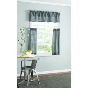 Alternative view of Conjunto de cortinas cortas de 3 piezas 56" An x 36" Al marca Mainstays