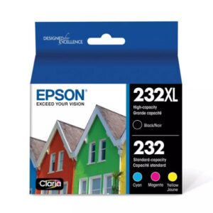 Cartuchos de tinta para impresora Epson 232XL (Color negro, cian, magenta y amarillo) - Marca Epson