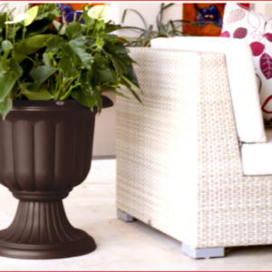 Alternative view of Maceta Classica en Pedestal de 38 cm color