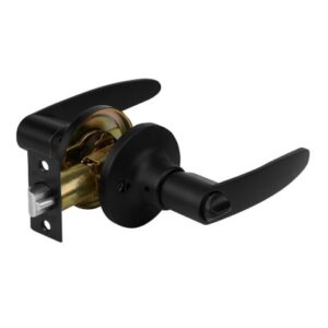 Cerradura de manija color negro, para recamara - Marca Hermex
