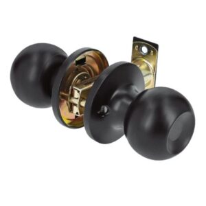 Cerradura esfera tabular, color negro para recamara - Marca Hermex