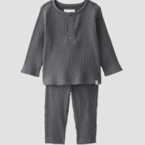 Conjunto de 2 piezas para bebé: camiseta de manga larga y pans, talla 2 meses - Marca H&M
