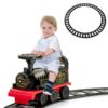 Tren eléctrico rojo montable para niños marca Costway