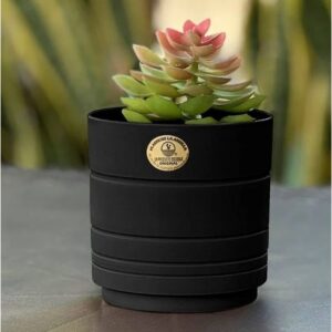 Alternative view of Maceta redonda Amalfi de 15.3 cm color NEGRO