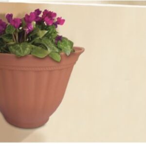 Alternative view of Maceta para pared de 23 cm color barro