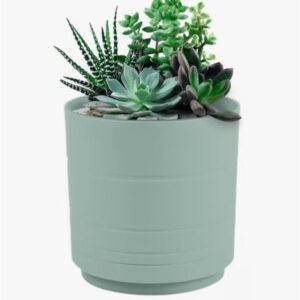 Alternative view of Maceta redonda Amalfi de 15.3 cm color azul