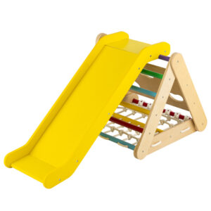 Triangulo de escalada con resbaladilla 4 en 1 - Montesori