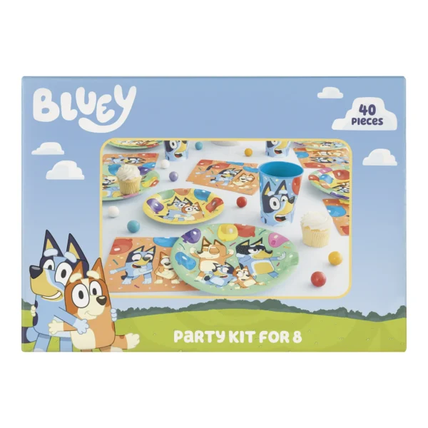 Kit para fiesta (40 piezas) con temática de Bluey - Unique