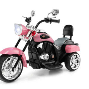 Motocicleta chopper de 6 V color rosa