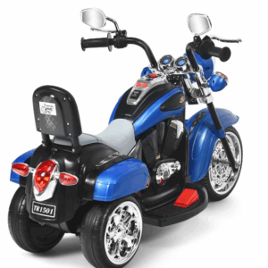 Alternative view of Motocicleta chopper electrica para niños color azul