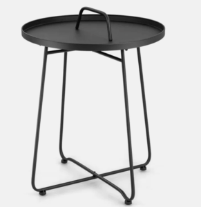 Mesita redonda color negro