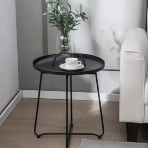 Alternative view of Mesita redonda color negro