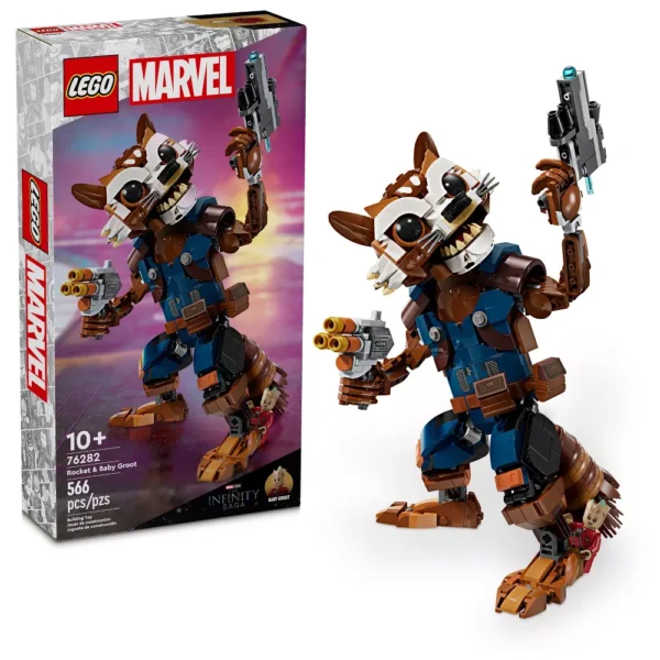 Set de construcción #76282 Marvel Rocket y Baby Groot Minifigura - LEGO