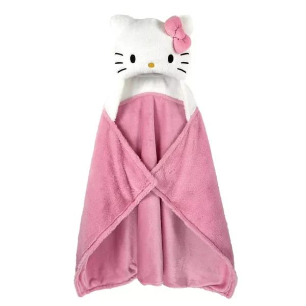 Cobija capucha para niñas del personaje Hello Kitty