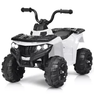 Cuatrimoto eléctrico para niños color blanco - Costway Kids Ride On