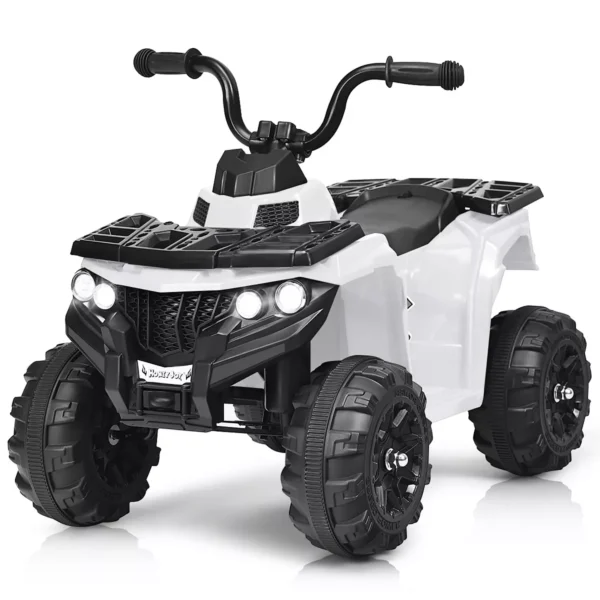 Cuatrimoto eléctrico para niños color blanco - Costway Kids Ride On
