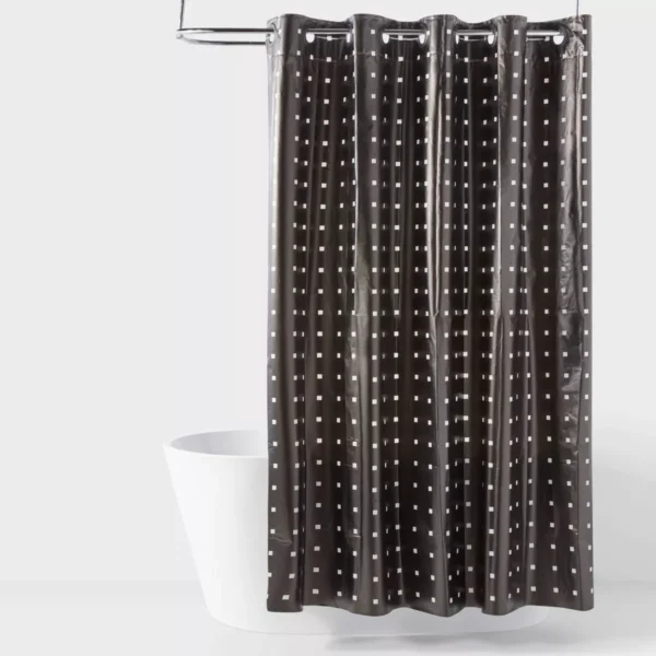 Cortina negra para baño de 187 x 180 cm - Room Essentials