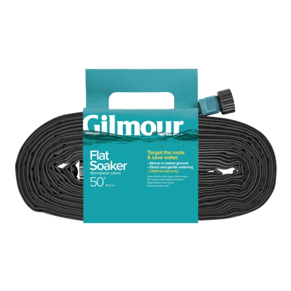 Manguera plana de 50 Pies, color negro -Gilmour