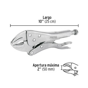 Alternative view of Pinza de presión de 10' con mordaza curva marca Pretul