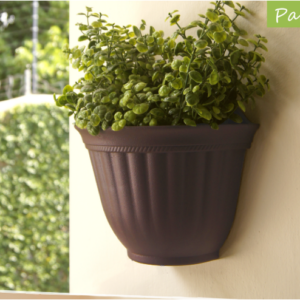 Alternative view of Maceta para pared de 23 cm color chocolate