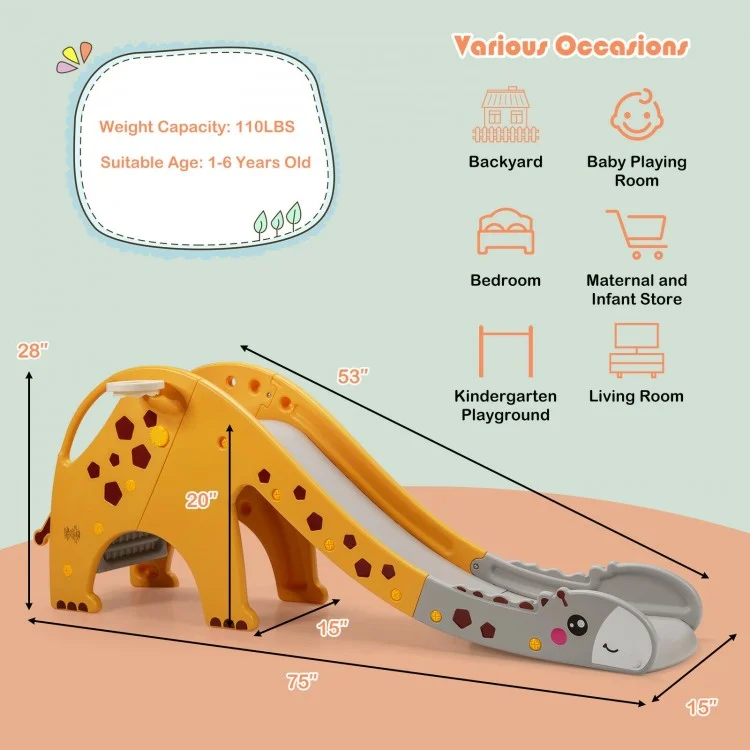 Juego de Resbaladilla/tobogán 3 en 1 para niños - Costway - Imagen 2