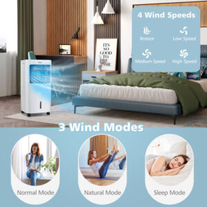 Alternative view of Ventilador evaporativo portátil 3 en 1 con control remoto -Costway