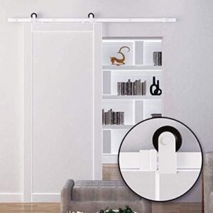 Kit de riel y ruedas para puerta corrediza marca HOMCOM