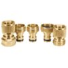 Juego de 5 conectores de 3/4´ de latón con sistema click - Marca Truper
