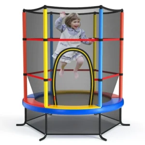 Trampolín para niños de 55'' con red de protección - Costway