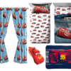 Juego de almohada, colcha, cobija y cortinas del Rayo McQueen