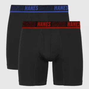 Paquete de 2 calzones para caballero talla S marca Hanes Premium