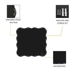 Alternative view of Espejo moderno ondulado de 36" x 36" marca ModernLuxe