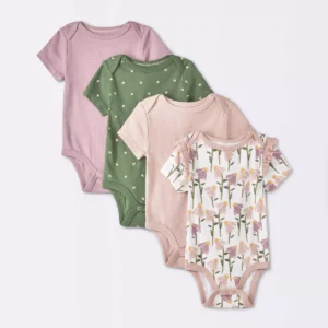 Paquete de 4 bodys para bebé talla recién nacido marca Cloud Island