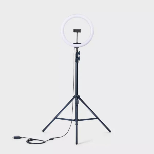 Anillo de luz RGB de 12" con trípode marca Heyday