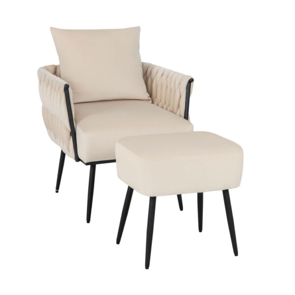 Silla moderna con reposapiés marca Costway