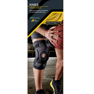 Rodillera con bisagras de tamaño ajustable