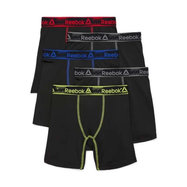 Paquete de 5 calzones para niños talla 8/10 marca Reebok